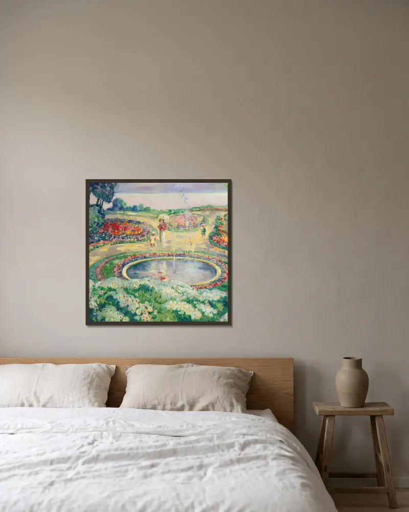 Der blühende Garten von Henri Lebasque gerahmt an einer Wand