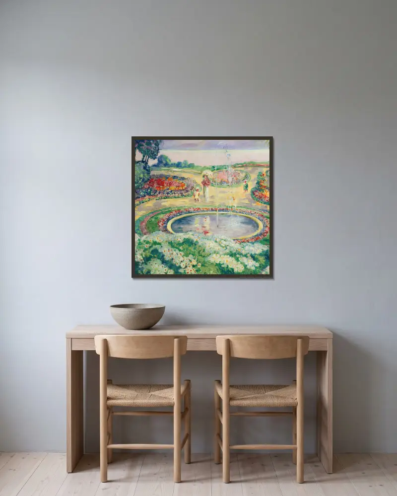Der blühende Garten von Henri Lebasque gerahmt an einer Wand