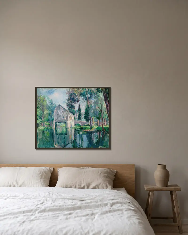 Kvarnen av Henri Lebasque inramad på en vägg