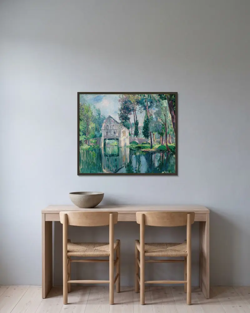 Kvarnen av Henri Lebasque inramad på en vägg