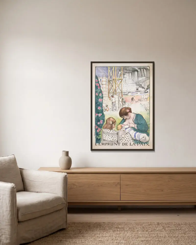 Die Friedensanleihe von Henri Lebasque gerahmt an einer Wand