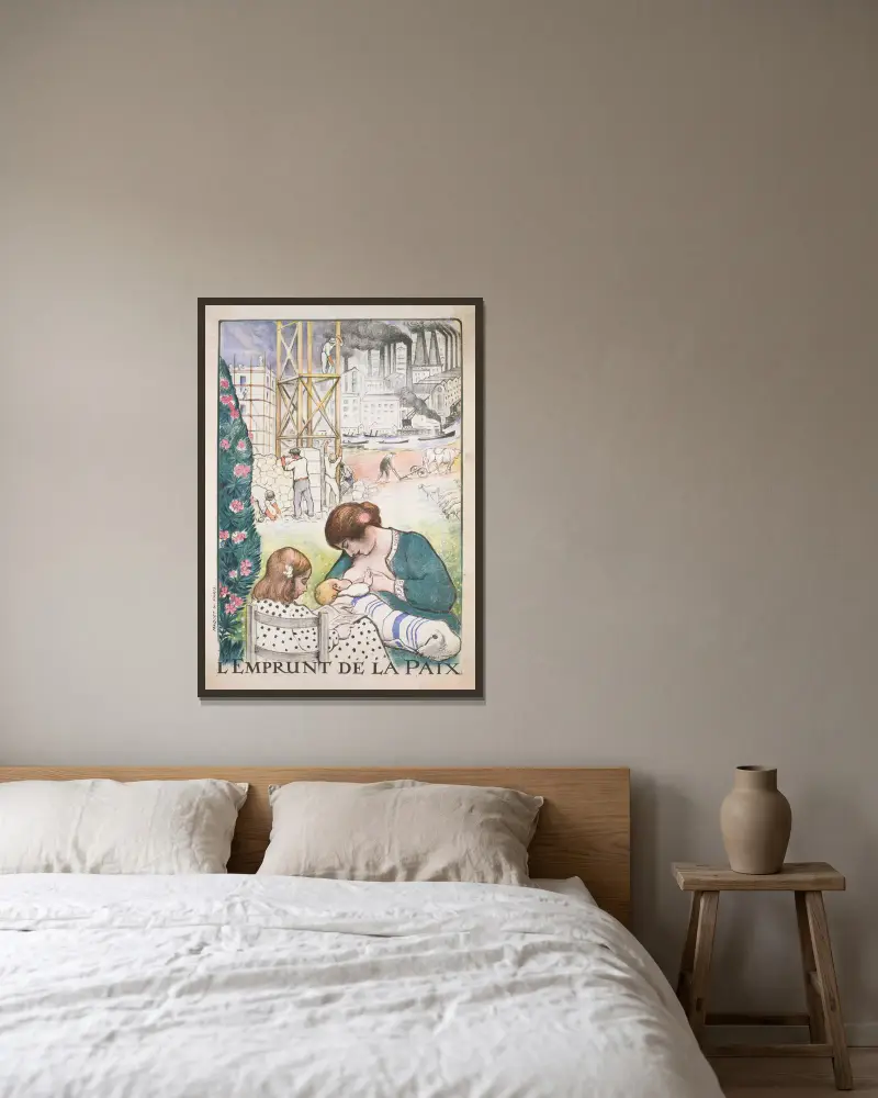 Die Friedensanleihe von Henri Lebasque gerahmt an einer Wand