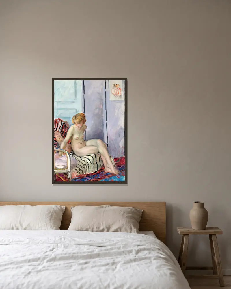 Sedící žena, Henri Lebasque v rámu na stěně