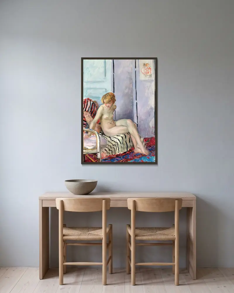 Sedící žena, Henri Lebasque v rámu na stěně