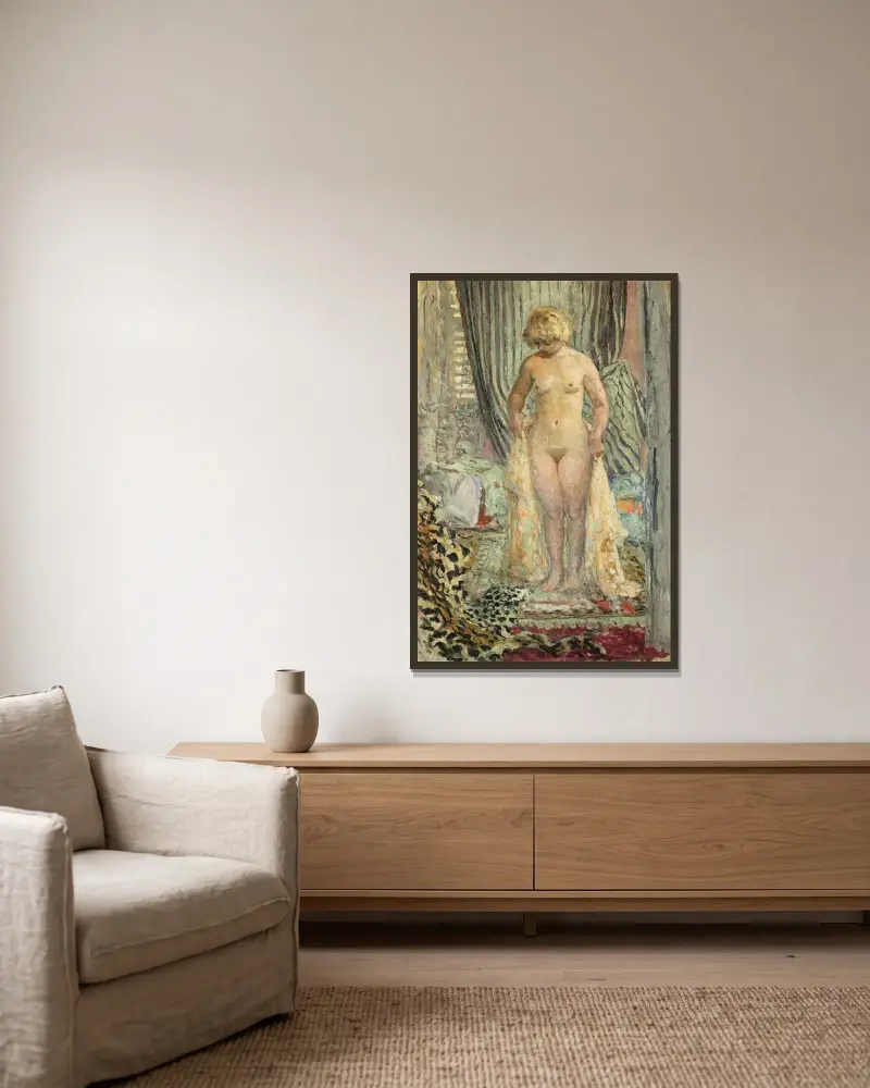 Nu debout av Henri Lebasque inramad på en vägg