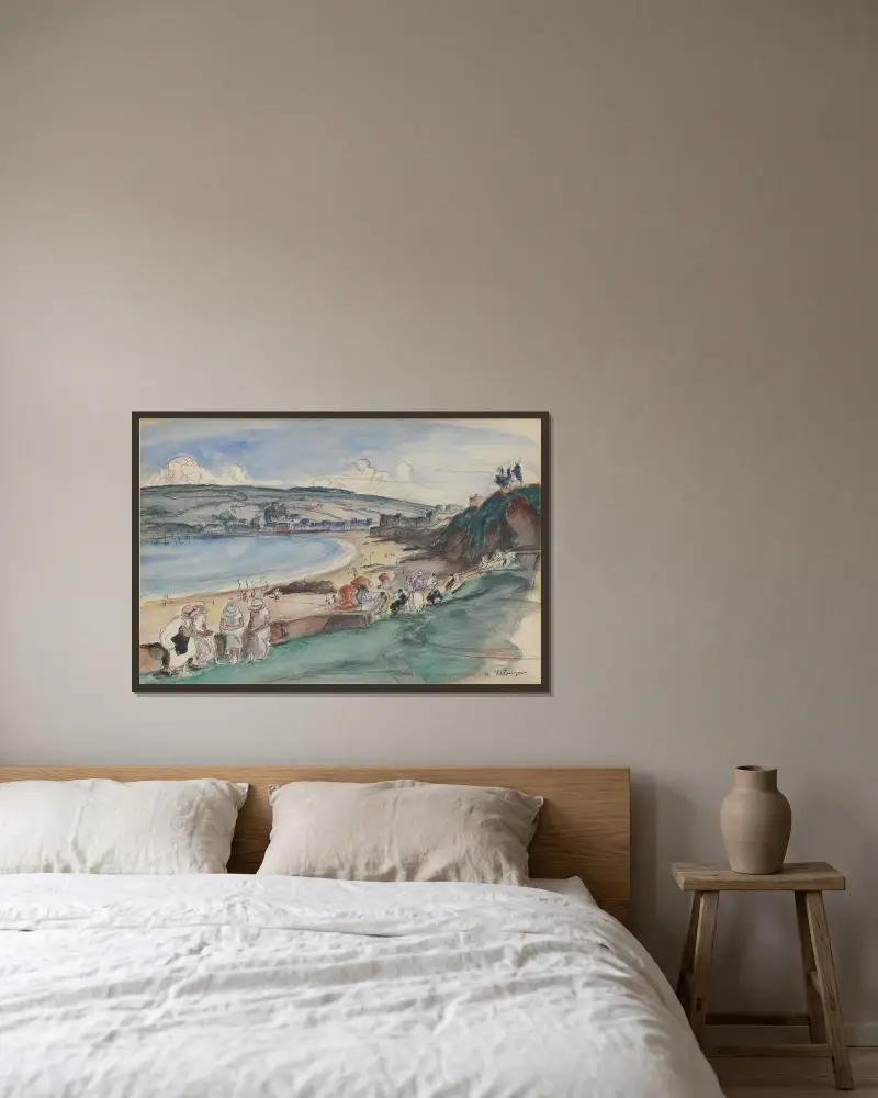 Landskap av Henri Lebasque inramad på en vägg