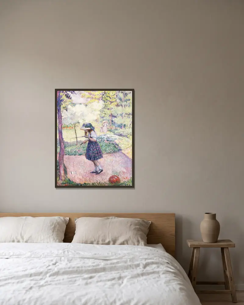 Diabologspelet av Henri Lebasque inramad på en vägg