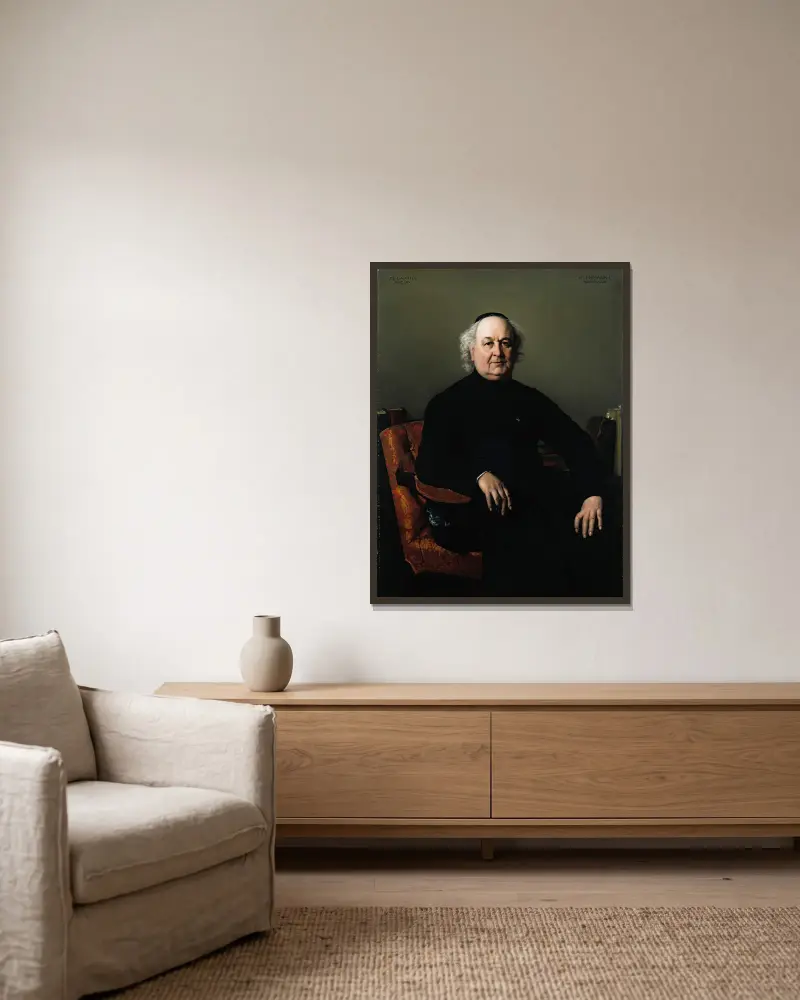 Jean Louis Gabriel, Rector Of Saint Merri av Henri Lehmann inramad på en vägg