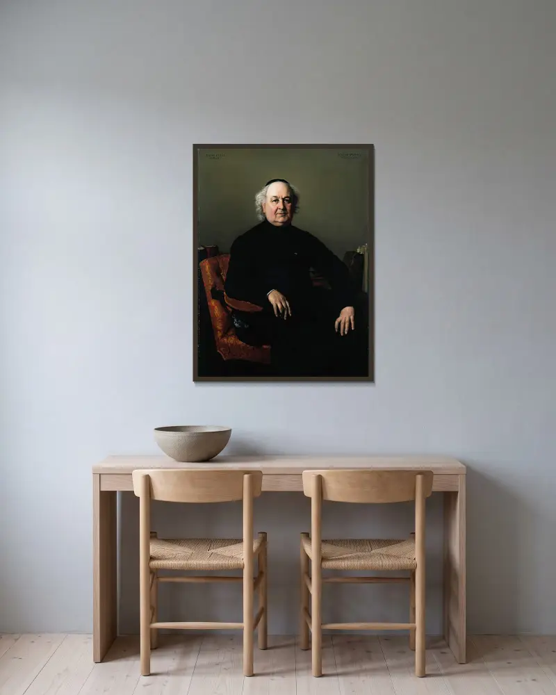Jean Louis Gabriel, Rector Of Saint Merri av Henri Lehmann inramad på en vägg