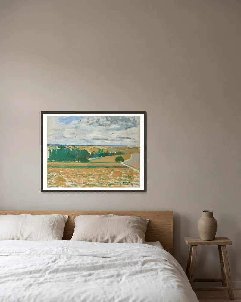 Paysage Beauce av Henri Manguin inramad på en vägg