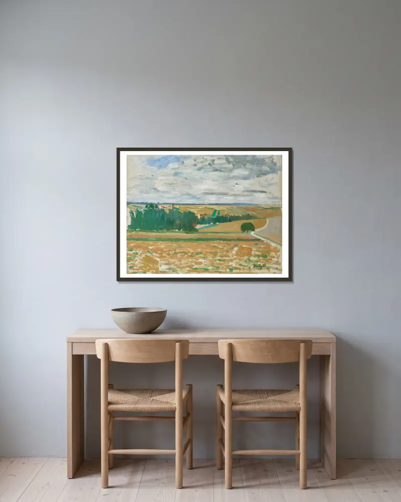 Paysage Beauce av Henri Manguin inramad på en vägg