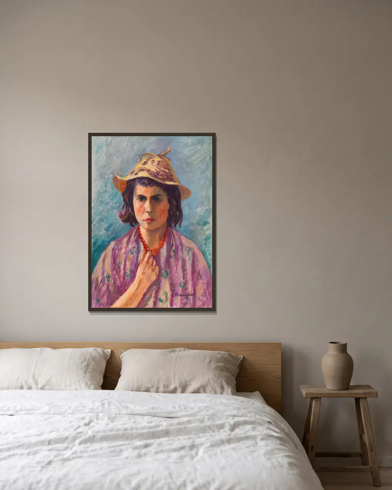 Petite italienne av Henri Manguin inramad på en vägg