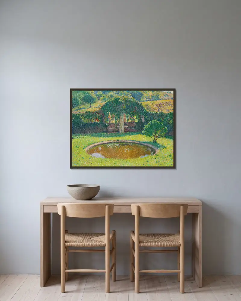 Bassin Et Tonnelle Sud-Ouest Du Parc De Marquayrol av Henri Martin inramad på en vägg