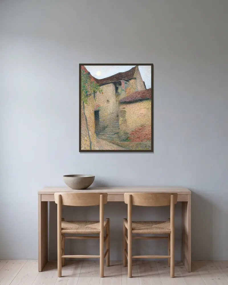 Charité av Henri Martin inramad på en vägg