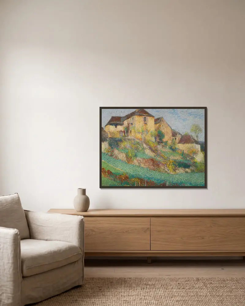 La Grande Maison De La Combe À Labastide-Du-Vert En Été av Henri Martin inramad på en vägg