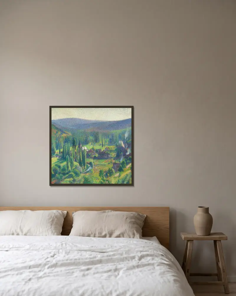Dalen vid Labastide-du-Vert av Henri Martin inramad på en vägg