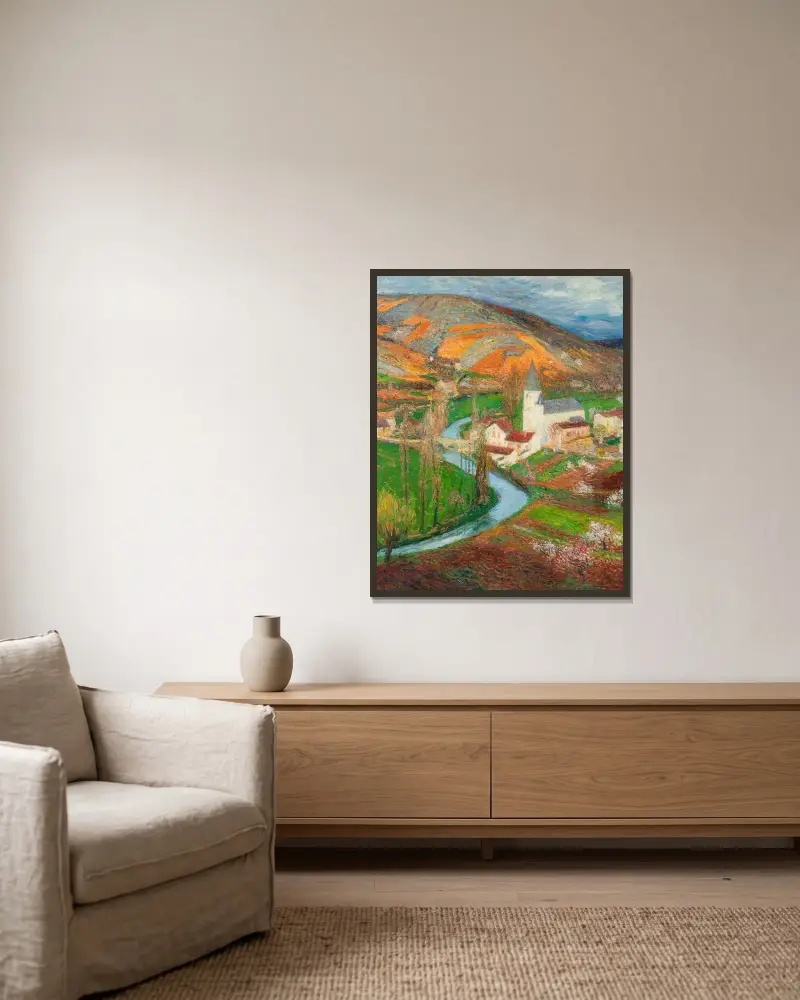 Labastide-du-Vert im Frühling vom Garten in Marquayrol von Henri Martin gerahmt an einer Wand