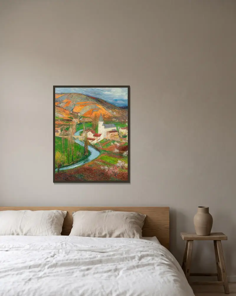 Labastide-du-Vert im Frühling vom Garten in Marquayrol von Henri Martin gerahmt an einer Wand