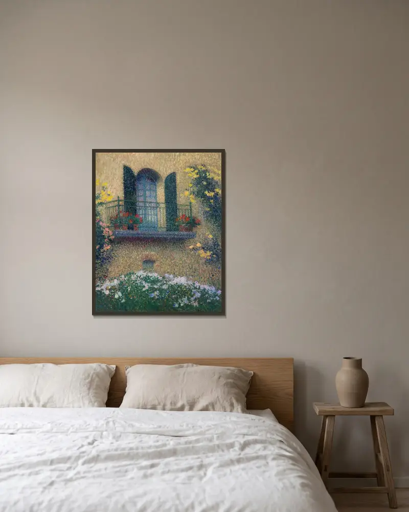 Le balcon de Jaurès av Henri Martin inramad på en vägg