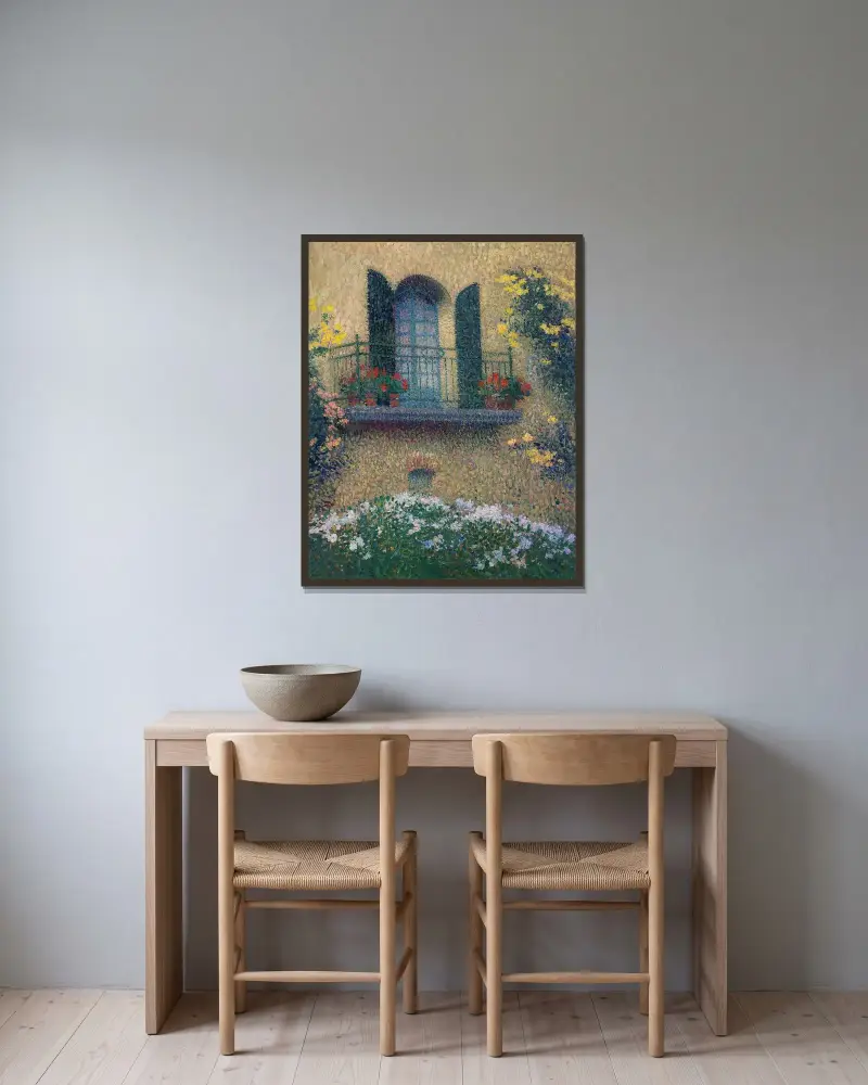 Le balcon de Jaurès av Henri Martin inramad på en vägg