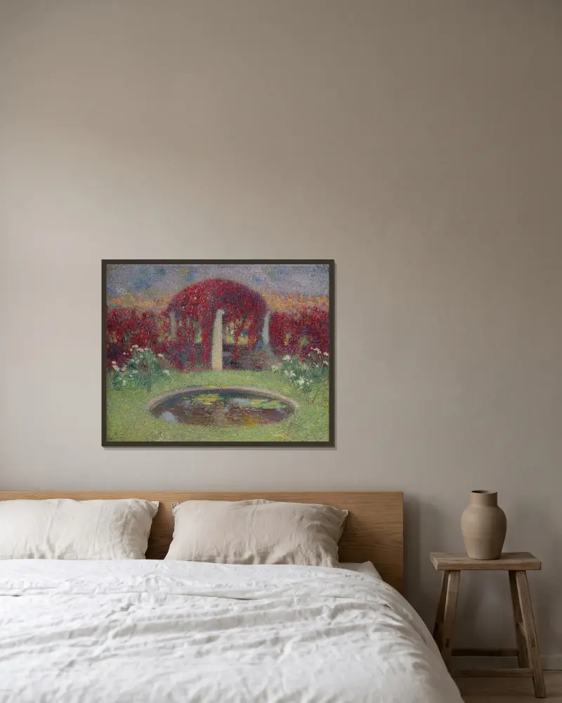Bassängen och bersån av Henri Martin inramad på en vägg