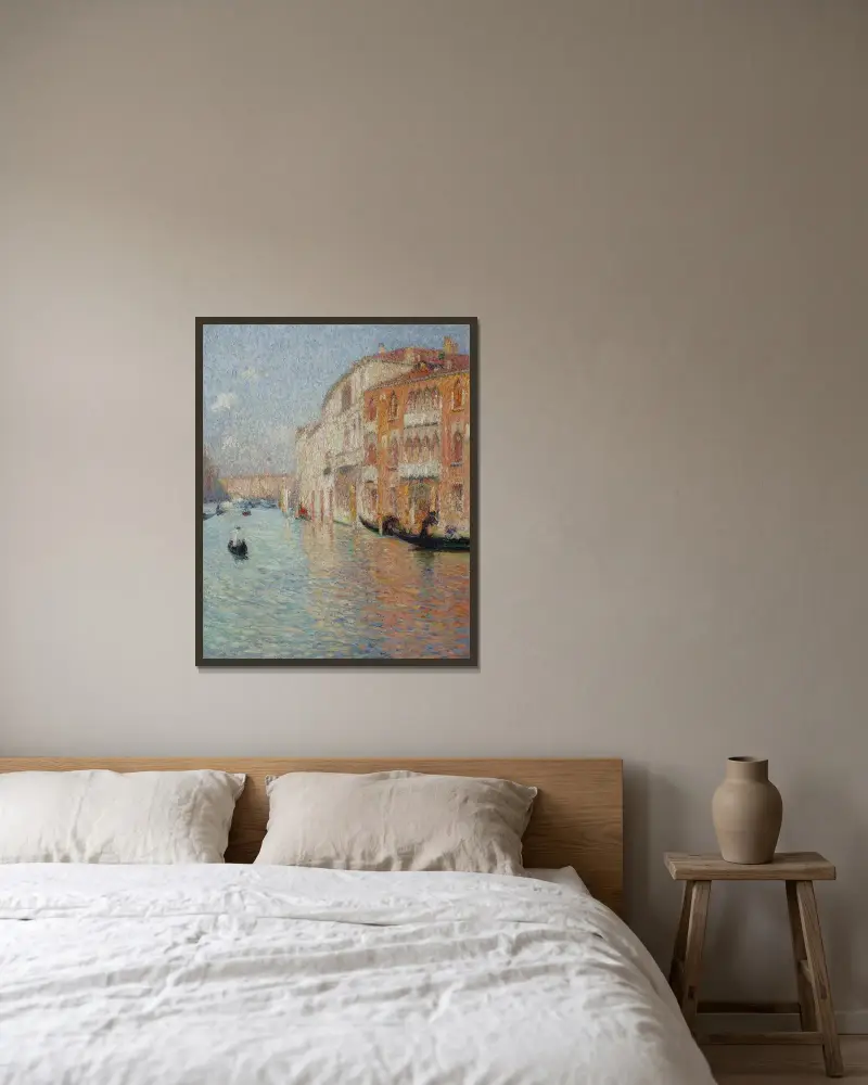 Det gula palatset, Venedig av Henri Martin inramad på en vägg