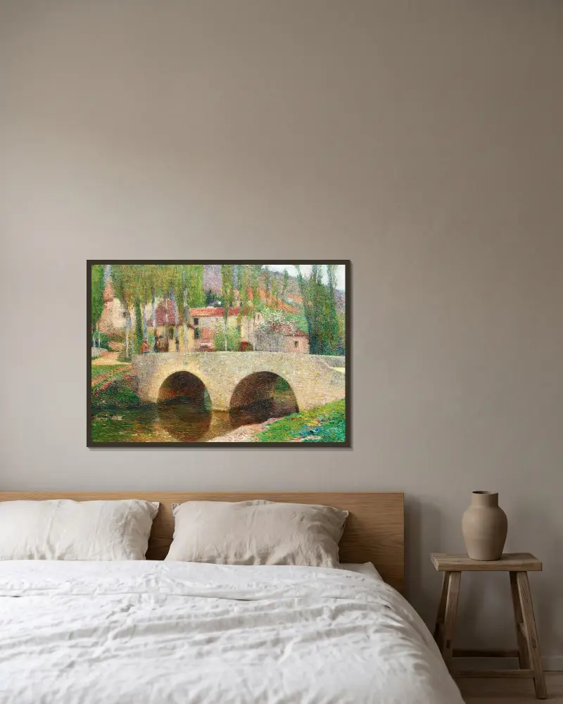 Bron vid Labastide-du-Vert av Henri Martin inramad på en vägg