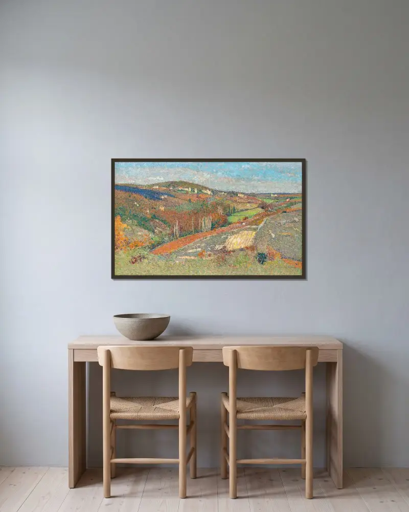 Sals (Labastide-du-Verts kommun, Lot, Frankrike) av Henri Martin inramad på en vägg