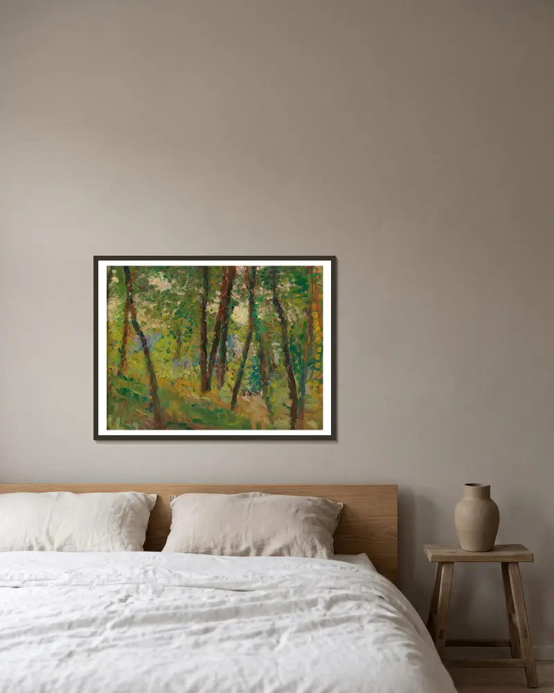 Skogsdunge, Henri Martin v rámu na stěně