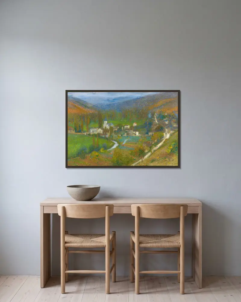 Vue Generale De Labastide-Du-Vert Du Haut Du Parc De Marquayrol av Henri Martin inramad på en vägg