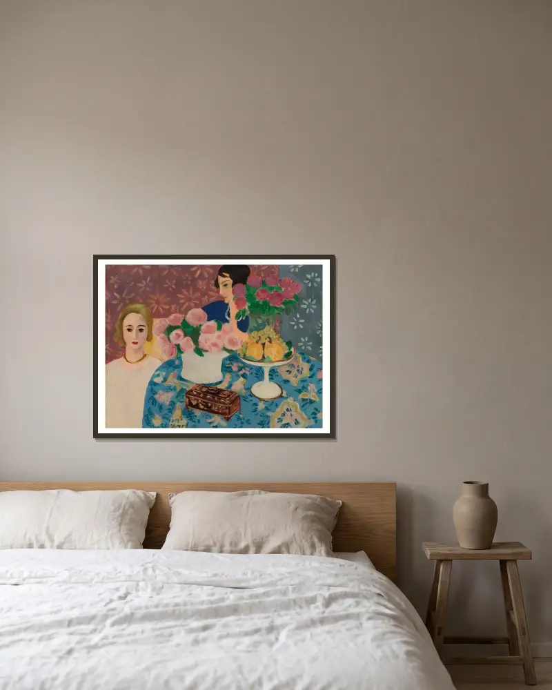 Der chinesische Kasten von Henri Matisse gerahmt an einer Wand