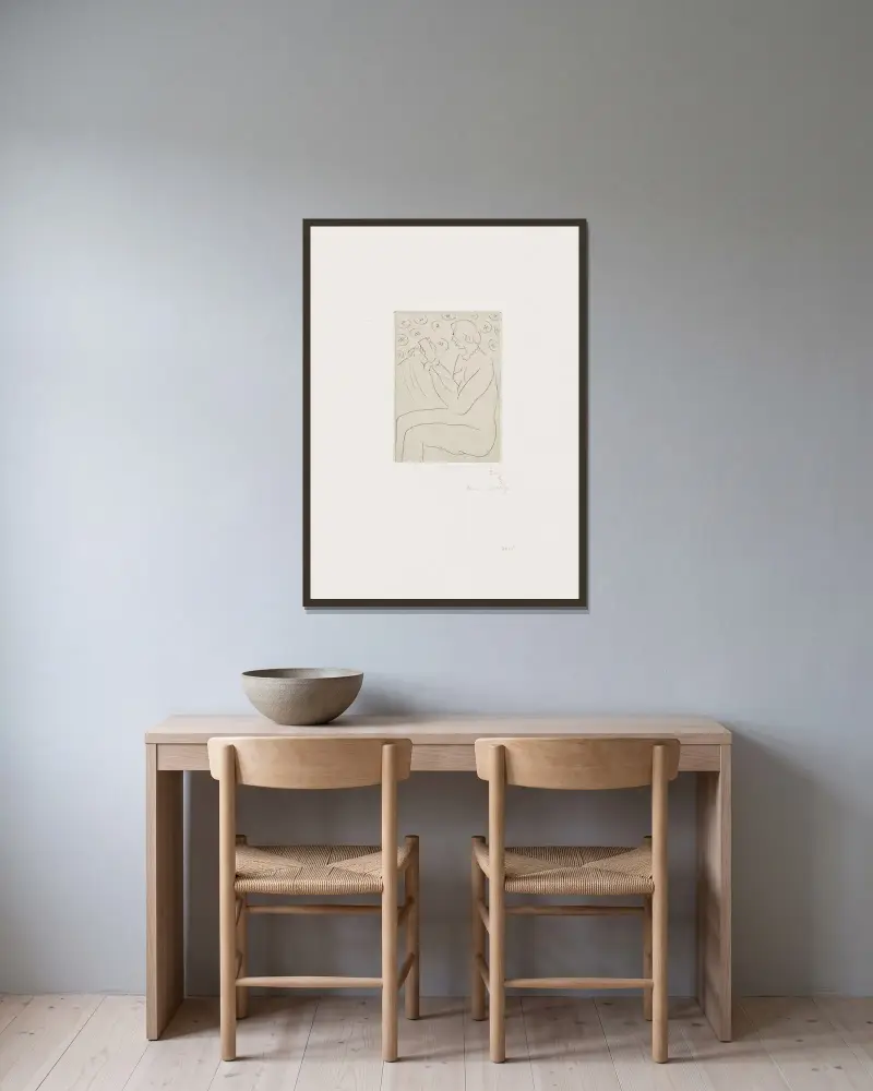 Lesende Frau, 1929 – Nr. 2 von Henri Matisse gerahmt an einer Wand