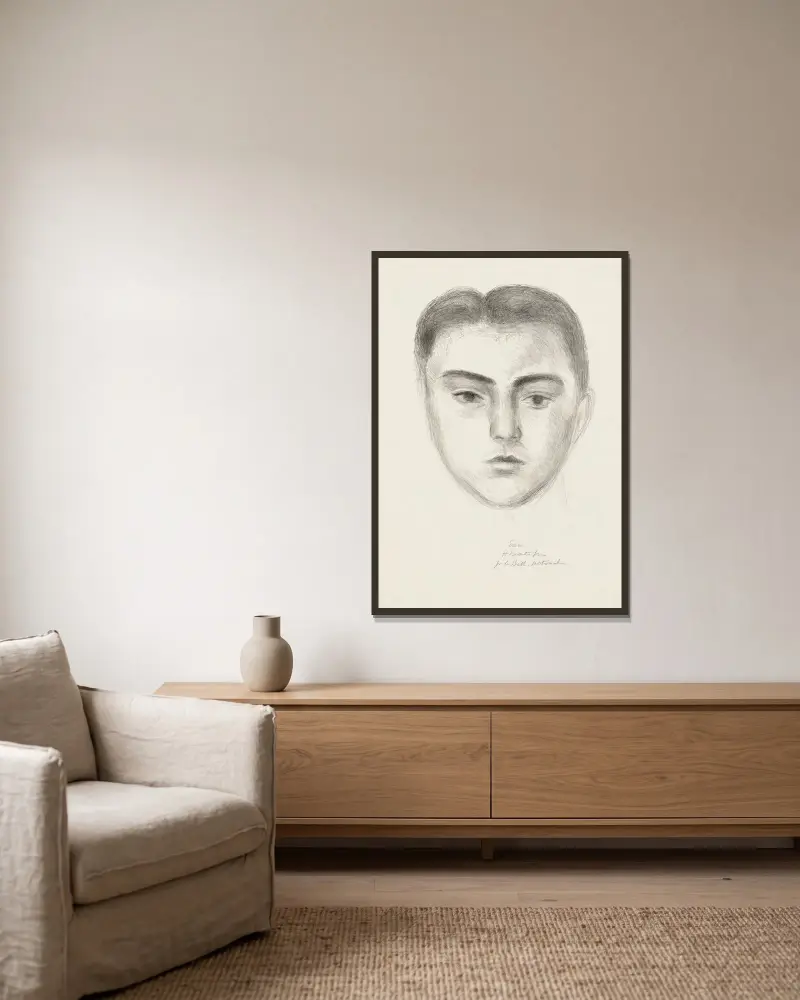 Gérard, maska, Henri Matisse w ramie na ścianie