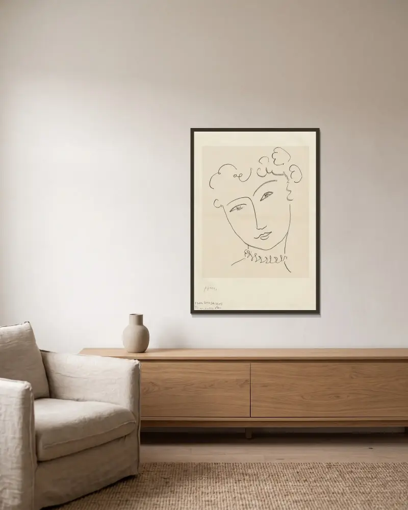 La Pompadour, 1951 – Nr. 2, Henri Matisse v rámu na stěně