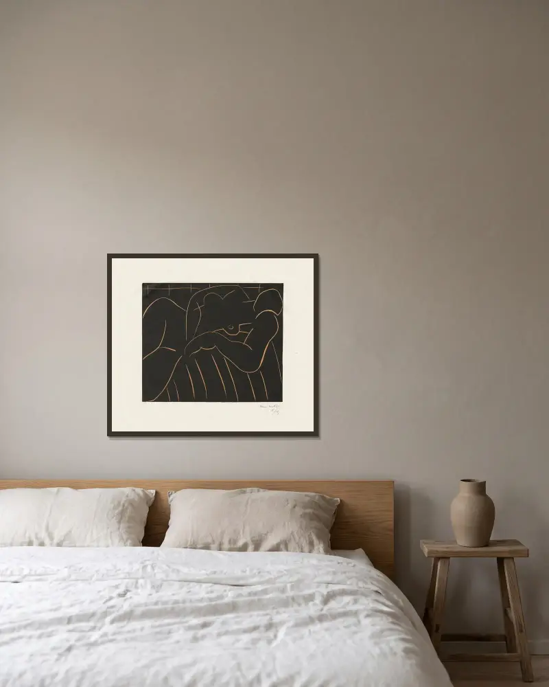 La Sieste, Henri Matisse v rámu na stěně