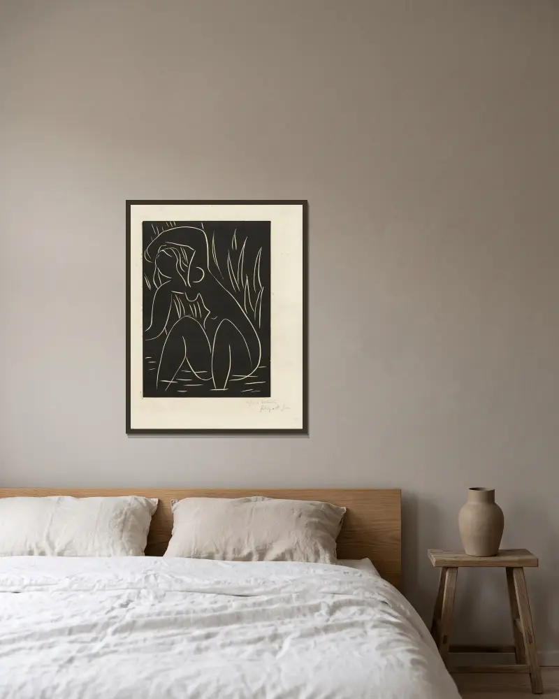 L’après-midi – Etude pour ‘Pasiphaé’ av Henri Matisse inramad på en vägg