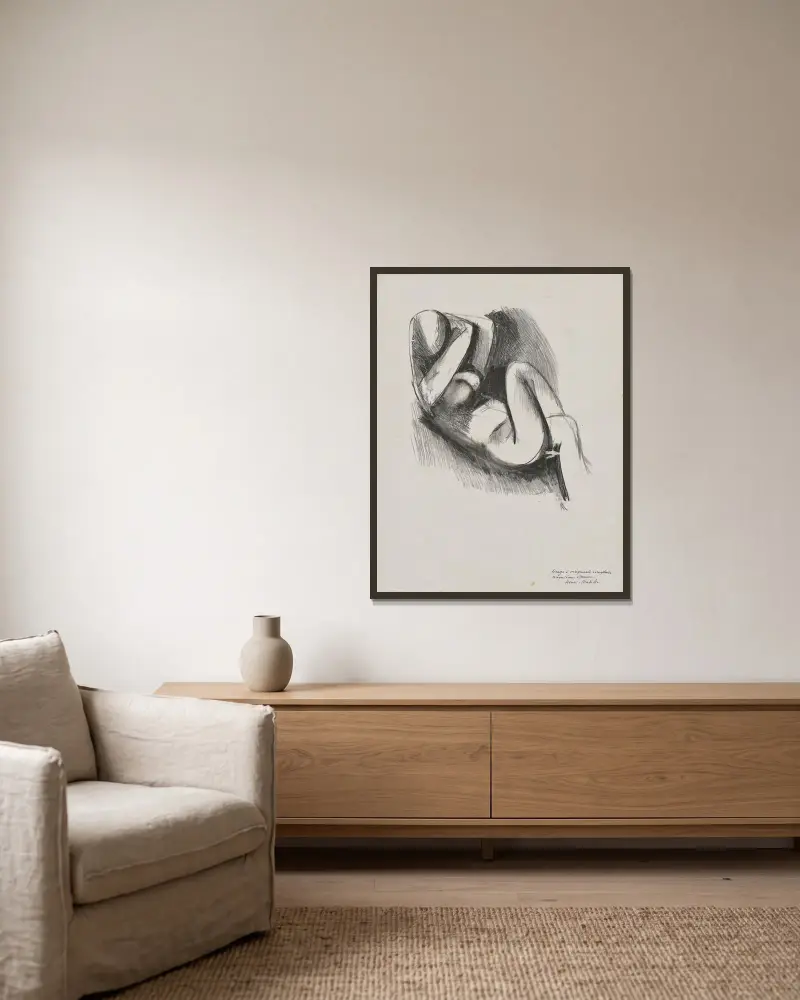 Le grand nu av Henri Matisse inramad på en vägg