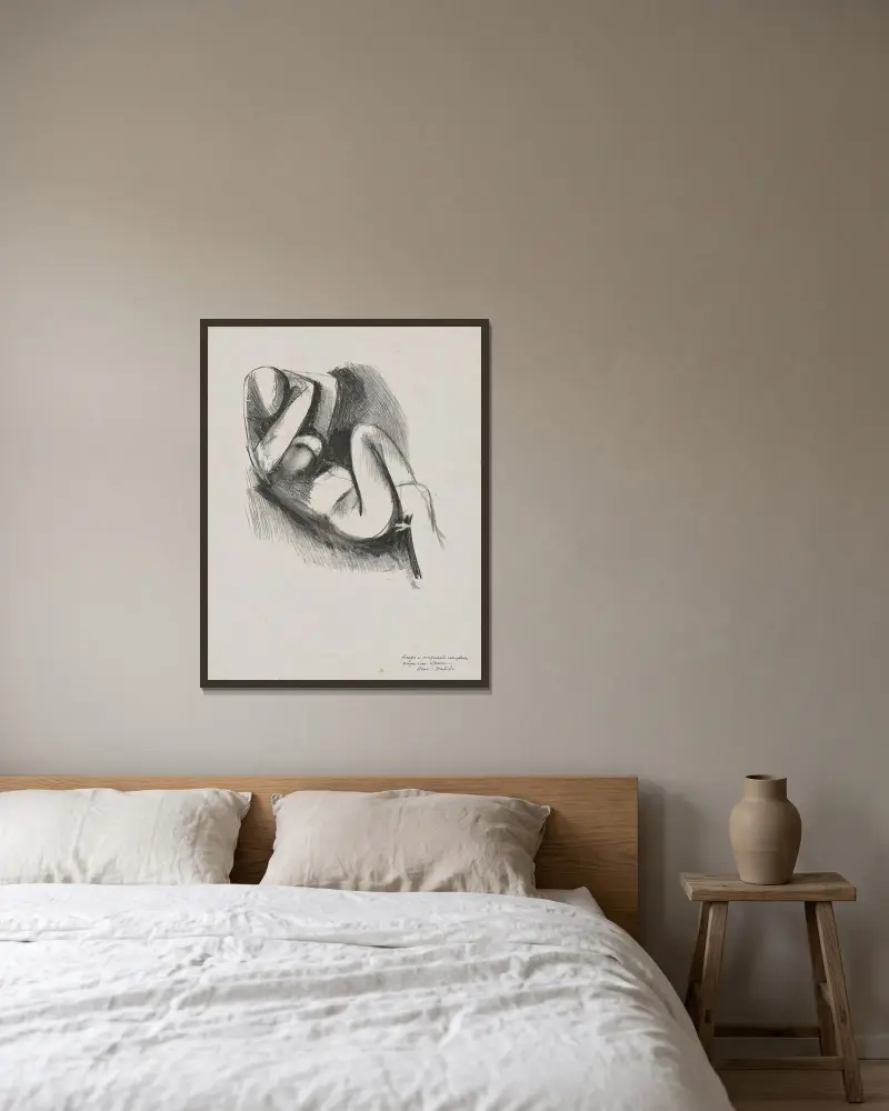 Le grand nu av Henri Matisse inramad på en vägg