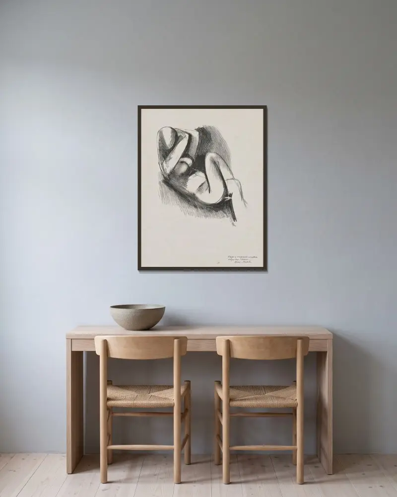 Le grand nu av Henri Matisse inramad på en vägg
