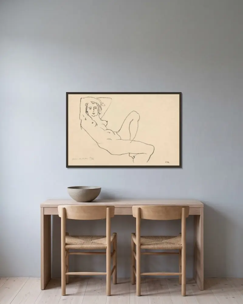 Le Jour von Henri Matisse gerahmt an einer Wand