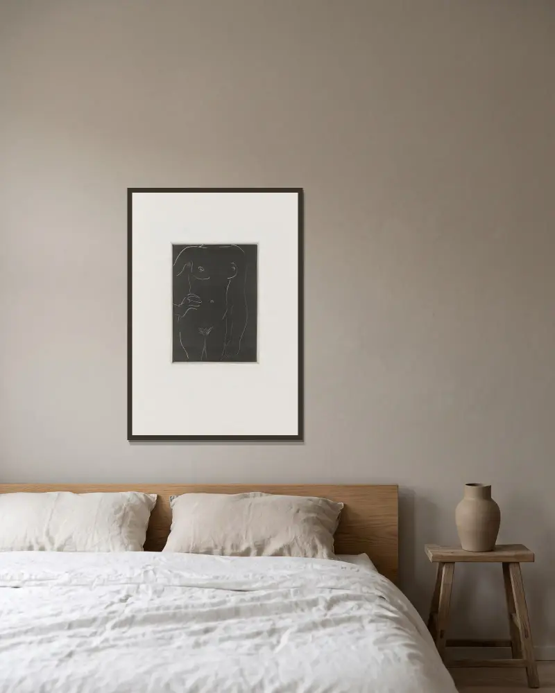 Akt mit Ring von Henri Matisse gerahmt an einer Wand
