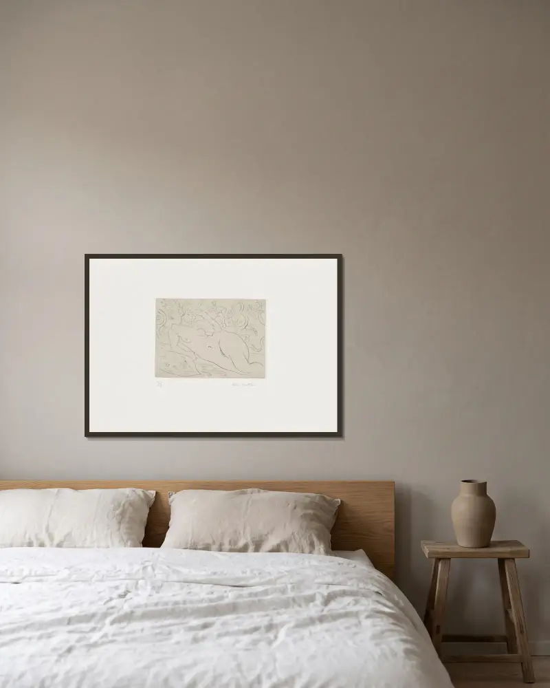 Akt w kwitnącym wnętrzu, Henri Matisse w ramie na ścianie