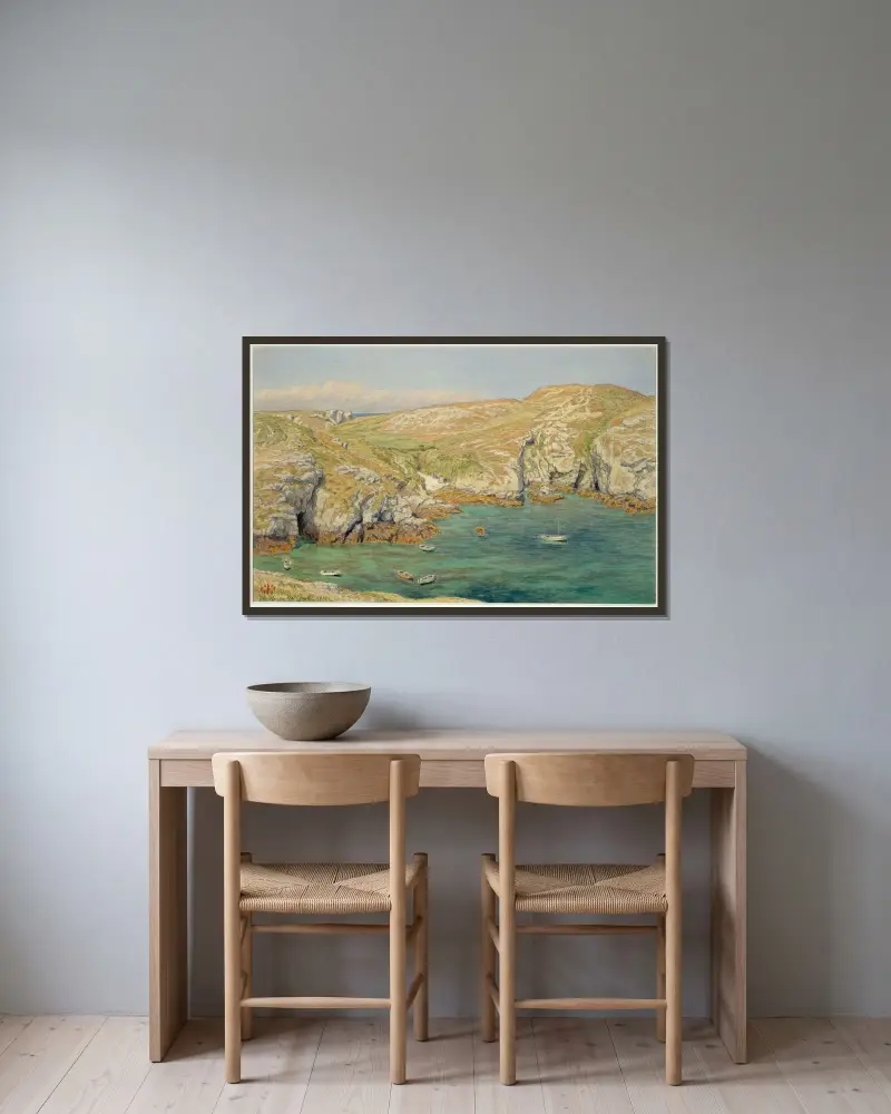 Belle-Isle. Goulphar av Henri Rivière inramad på en vägg