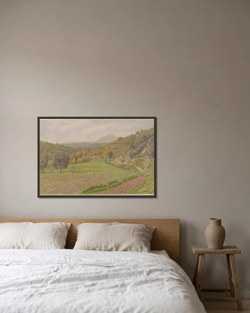Biot von Henri Rivière gerahmt an einer Wand