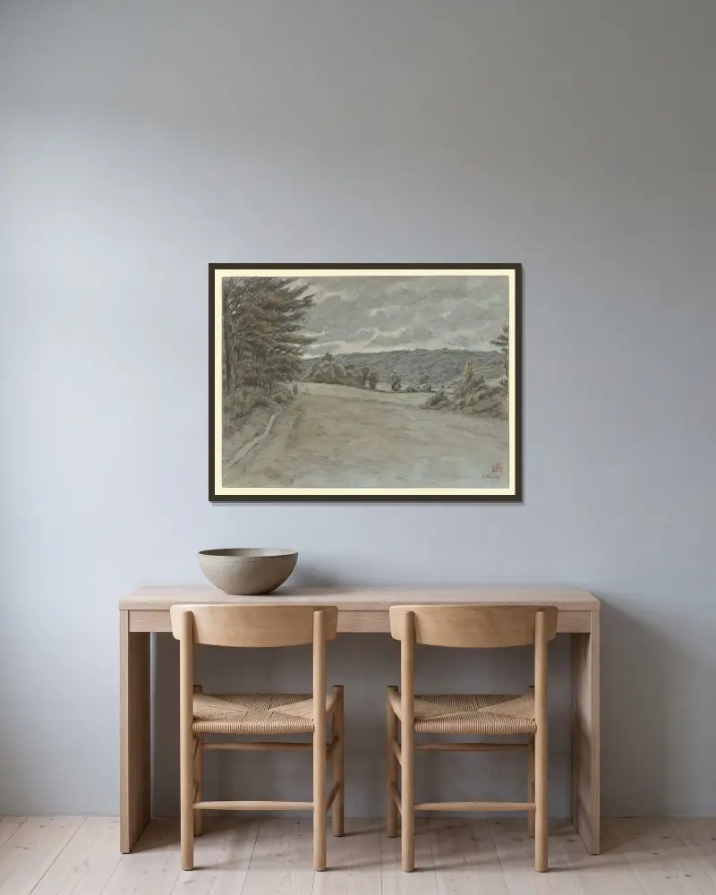 Clères av Henri Rivière inramad på en vägg