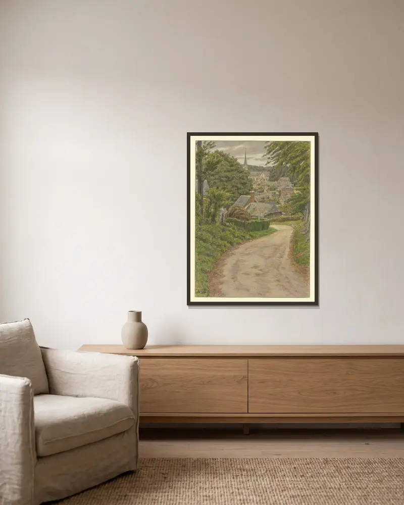 Clères von Henri Rivière gerahmt an einer Wand