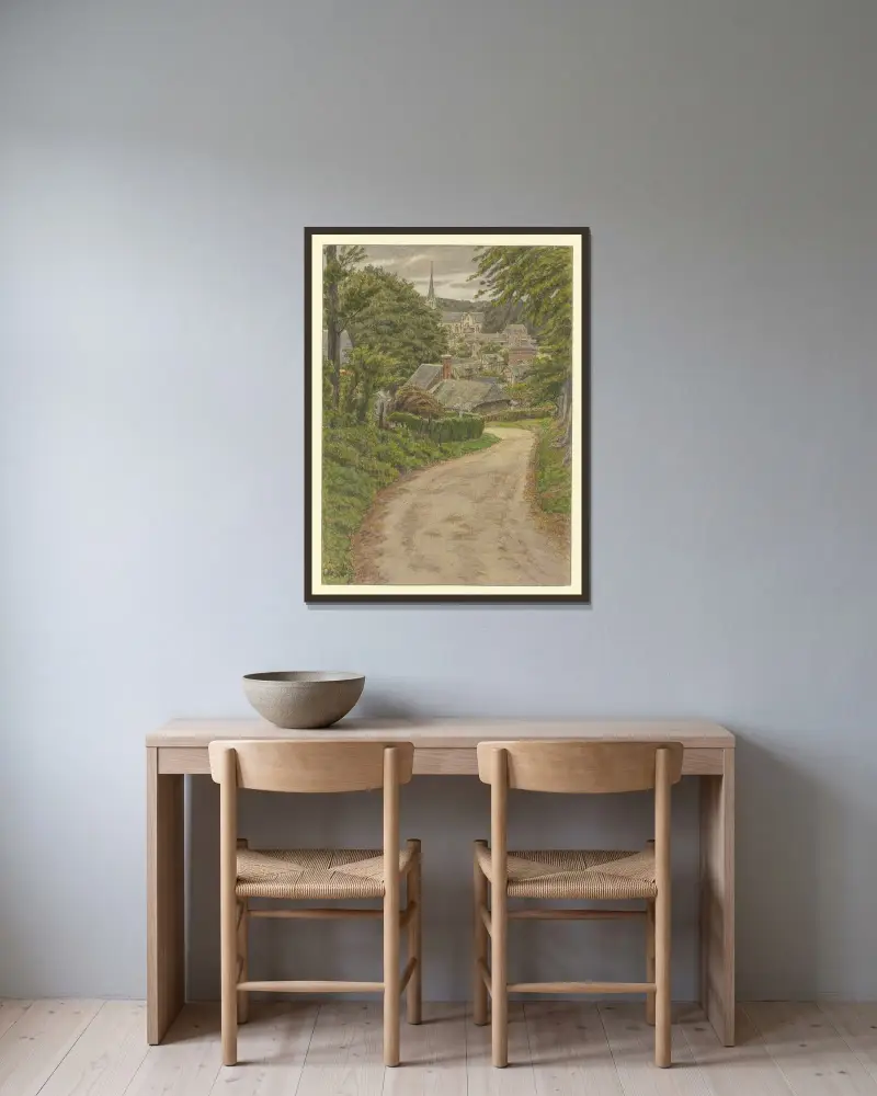 Clères von Henri Rivière gerahmt an einer Wand