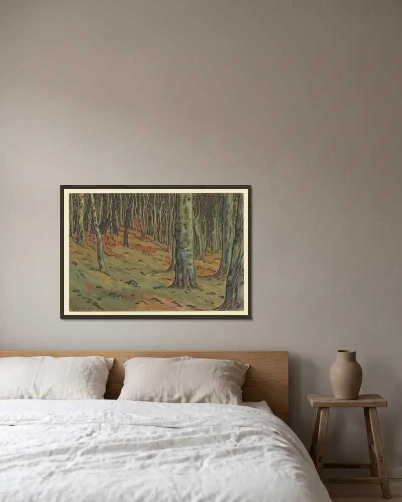 Loguivy av Henri Rivière inramad på en vägg