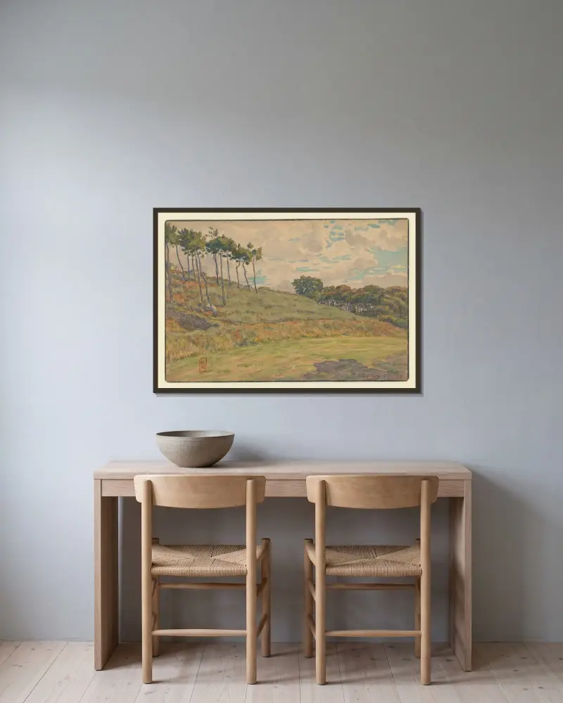 Loguivy av Henri Rivière inramad på en vägg
