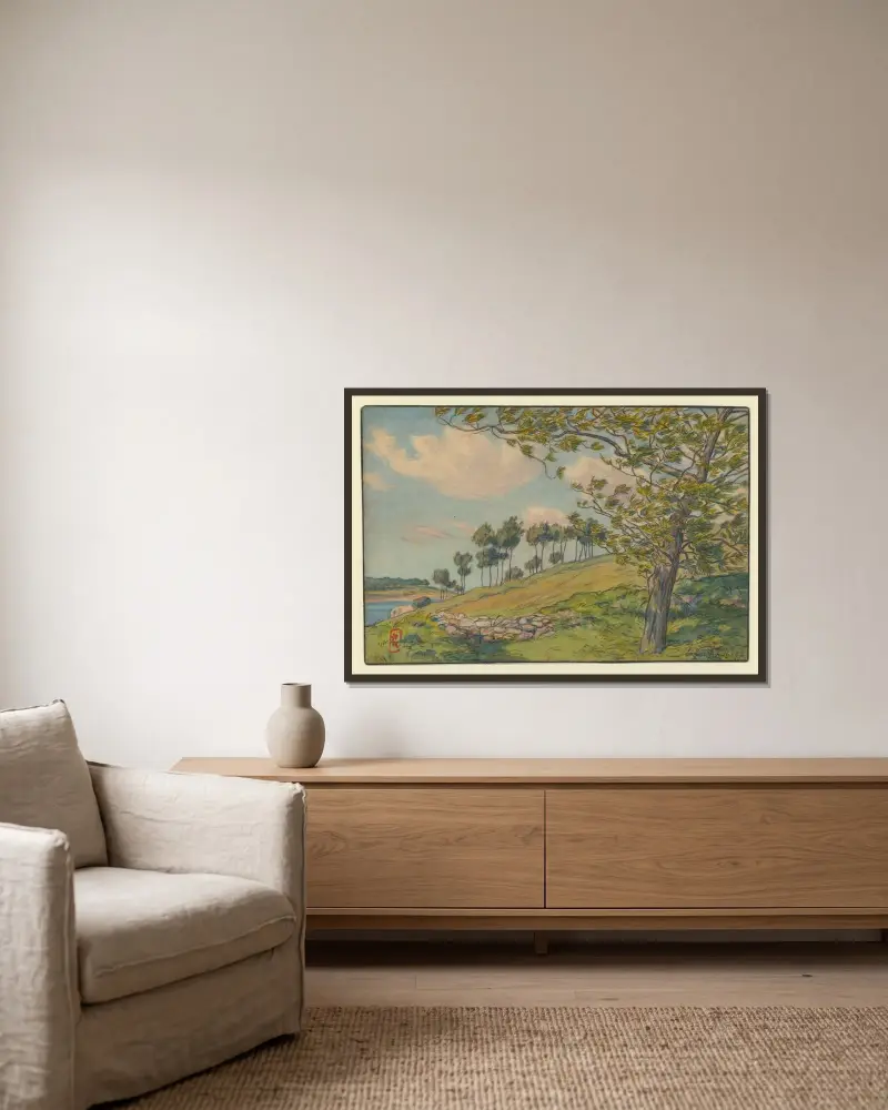 Loguivy, 1897 – Nr. 4 von Henri Rivière gerahmt an einer Wand